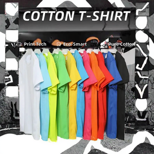 100% Cotton Short Sleeve <b>T</b>-<b>Shirt</b> Custom Logo Printed Solid 180gsm Eco-Friendly Anti-Pilling Casual Blank Design OEM Small MOQ - Product Image 2