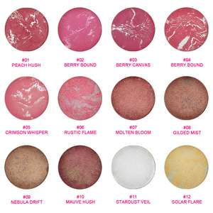 Paleta de Rubor Horneado Personalizada con Logotipo, Bronceador e Iluminador en Polvo Compacto, Maquillaje de Larga Duración, Resistente al Agua - Product Image 2