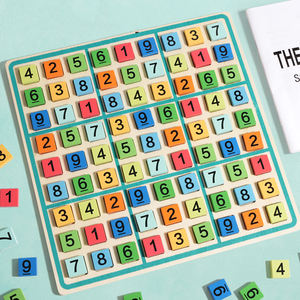 Jeu de société <span class=keywords><strong>Sudoku</strong></span> en bois pour enfants, aide pédagogique éducative précoce, jouet cadeau pour enfants - Vente flash - Product Image 4