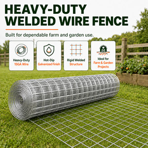 Galvanized Welded <b>Wire</b> <b>Mesh</b> Fence 50ft X4ft 2x4 Square <b>Mesh</b> 15 Gauge Waterproof Animal Fencing Barrier for Outdoor Use - Product Image 5