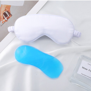 <span class=keywords><strong>Masque</strong></span> de sommeil en soie satinée <span class=keywords><strong>avec</strong></span> compresse froide/chaude personnalisée pour voyage, avion, hôtel, <span class=keywords><strong>avec</strong></span> poche à glace - Product Image 4