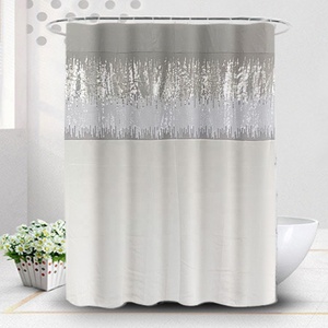 <span class=keywords><strong>Rideau</strong></span> de <span class=keywords><strong>douche</strong></span> métallique élégant à sequins brodés et à motifs, idéal pour la maison, la salle de bain et les toilettes – Meilleures ventes aux États-Unis, au Canada et en Europe - Product Image 1