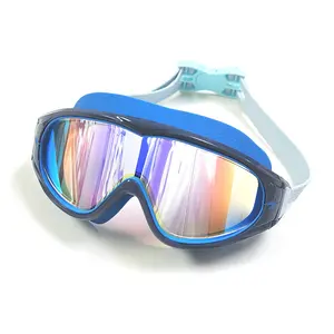 Gd Volwassen Casual Anti Fog Breedzicht Spiegel Coating Lens Siliconen Automatische Gesp Groot Frame Zwembril