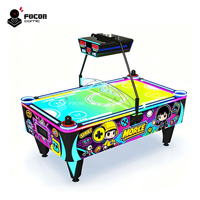 Nouvelle machine de jeu de hockey sur structure métallique avec balle à coussin d'air, équipement de divertissement de haute qualité à monnayeur pour deux joueurs