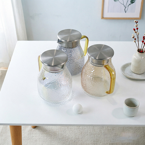 <span class=keywords><strong>Carafe</strong></span> à thé <span class=keywords><strong>en</strong></span> <span class=keywords><strong>verre</strong></span> alvéolé <span class=keywords><strong>sans</strong></span> plomb, avec couvercle filtrant <span class=keywords><strong>en</strong></span> acier inoxydable, pour la restauration et l'approvisionnement <span class=keywords><strong>en</strong></span> thé - Product Image 1