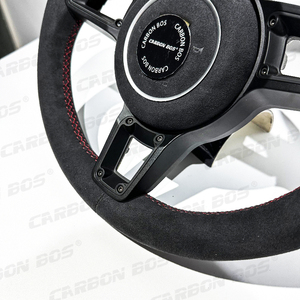 Volante Deportivo Mejorado Más Vendido para <span class=keywords><strong>Porsche</strong></span> Panamera, Completamente en Gamuza, Compatible con 718 Boxster Cayman 911 998 Cayenne <span class=keywords><strong>Macan</strong></span> - Product Image 4