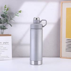 Thermos à double paroi isolé 500ml 750ml en acier inoxydable avec paille, maintien thermique 6-12 heures - Product Image 2