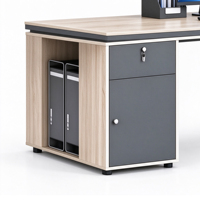 Nouvelle station de travail modulaire simple et moderne pour bureau, avec chaise, design industriel en bois et support pour ordinateur