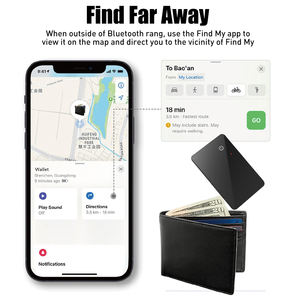 Étiquettes intelligentes pour appareils IOS Localisateur d'articles Localisateur de clés Alarme 4G Suivi facile du portefeuille Sac <span class=keywords><strong>Valise</strong></span> via «Find My» App Chargement sans fil - Product Image 3
