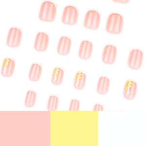 24 <span class=keywords><strong>Uñas</strong></span> Postizas <span class=keywords><strong>Cortas</strong></span> y Redondas, Chapadas en Oro de Alta Gama, <span class=keywords><strong>Uñas</strong></span> Acrílicas de Presión, <span class=keywords><strong>Uñas</strong></span> Postizas Personalizadas 3898 - Product Image 3