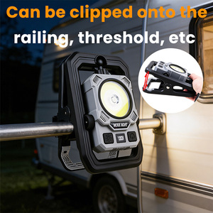 Multi Functional LED <b>Clip</b> Work Light With <b>Hook</b> Magnet 360 Degree Rotating Camping Light USB Charging - Product Image 5