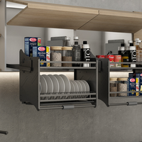 Panier de rangement suspendu pour cuisine, design flexible, en aluminium écologique, de haute qualité, personnalisé, moderne
