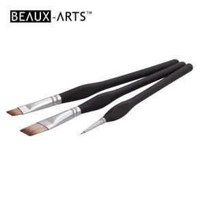 Pennelli per artisti bicolore monoca Taklon Set di pennelli in acrilico tocco confortevole manico in legno per artista - Product Image 2