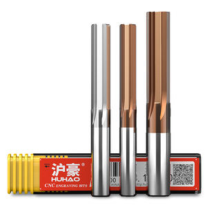 HUHAO HRC55 cuatro/seis flautas, escariador de ranura recta, fresa de carburo de metal, cortador de ranurado de metal CNC 2010081701 - Product Image 1
