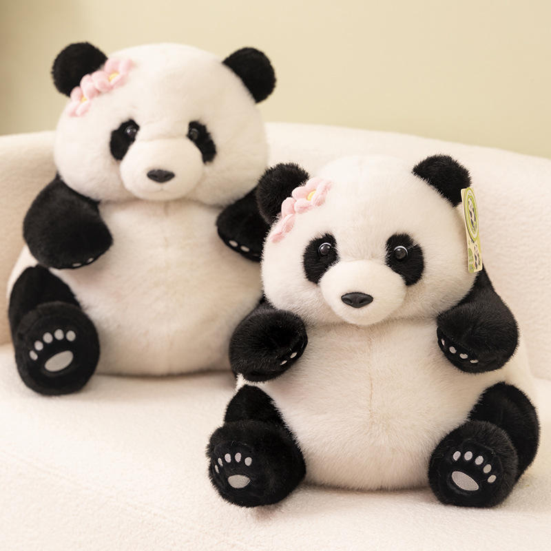 Super Soft Giant Panda Stuffed Animal with Shoulder Bag Stress Relief Gift for Panda Lovers PP Cotton Filled