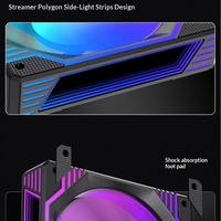 Ventilateurs de boîtier miroir synchronisés à la lumière ARGB/RGB de 12 cm, à roulement fluide, avec contrôle intelligent de la température, vendus directement par l'usine