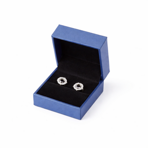 Boîte à boucles d'oreilles en gros, boîte à bijoux de luxe rigide à rabat, insert en velours pour boucles d'oreilles, logo en relief, lamination douce au toucher, OEM - Product Image 2