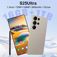 Smartphone 5G S25 Ultra double carte double veille grand écran 16 Go de RAM 1 To de stockage écran HD 7,3 pouces Android débloqué