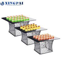 XINGPAI – présentoir de nourriture en acier inoxydable, équipement de restauration, buffet de luxe, ensemble de présentoirs de gâteaux de mariage