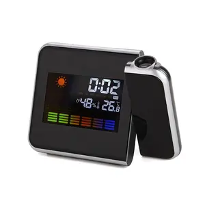 Promozionale Regalo di Moda HA PORTATO Thermo Tech Digital Camera Termometro Fine Manuale Offset Stazione Meteo Orologio a Proiezione