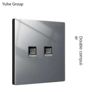 พอร์ตคอมพิวเตอร์อเนกประสงค์ RJ45 โมดูลอะแดปเตอร์แผงกระจก CAT5E อินเทอร์เฟซซ็อกเก็ตแผงสัมผัส 10A ทีวีซ็อกเก็ตติดผนัง - Product Image 4