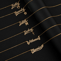 Collier personnalisé en acier inoxydable, design classique, collier de haute qualité avec lettres personnalisées pour femmes et hommes