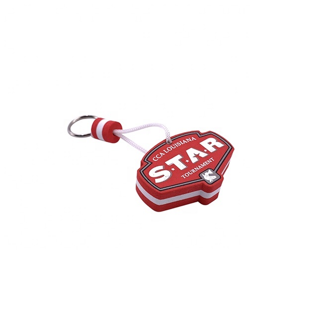 Popular High Quality Advertising Gifts Floating EVA Keychains Key Rings