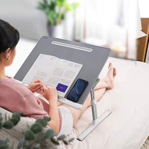 <span class=keywords><strong>Mesa</strong></span> plegable para ordenador portátil, bandeja ajustable para desayuno, soporte multiusos para lectura <span class=keywords><strong>de</strong></span> libros, para suelo <span class=keywords><strong>de</strong></span> sofá - Product Image 4