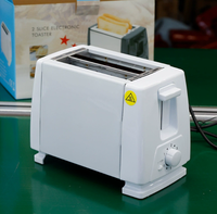 Grille-pain électrique multifonctionnel 2 tranches, mini-grille-sandwich antiadhésive pour la maison et l'hôtel, machine à petit-déjeuner 800W, amovible