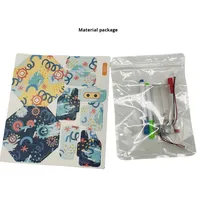 Bricolage transfrontalier technologie pour enfants petite création STEAM Invention papier matériel Kit Doodle Robot assemblage jouet artisanat