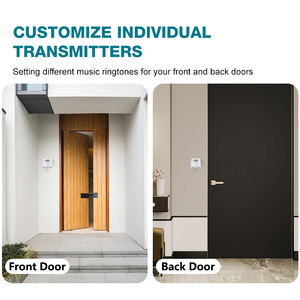 Timbre con Sensor de movimiento, alarma de bienvenida inalámbrica, alarma antirrobo de seguridad, Sensor PIR infrarrojo, timbre inalámbrico - Product Image 3