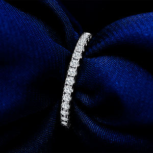 Xingyue-varias joyas de plata de ley 925 chapadas en oro, joyería con incrustaciones de moissanita, diamante, banda de boda, anillo eternity - Product Image 3