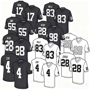 Camiseta de Fútbol Americano Deportiva para Hombre, Cosido, Modelo 2 Jeanty, con los Números de los Jugadores: Las Vegas 98, Cosby 34, Bo Jackson 17, Davante Adams 83, Wallers - Product Image 1