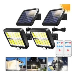 Lampes solaires d'extérieur, projecteurs solaires de jardin, 3 modes + télécommande, 2 pièces - Product Image 2