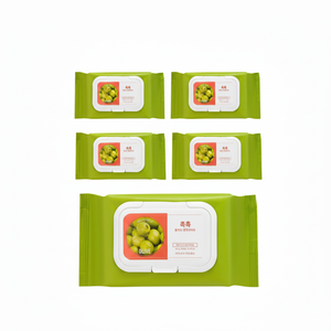 Toallitas Limpiadoras de Oliva Holika Holika Daily Fresh Moist, 60 Unidades por Paquete, Juego de 6 Paquetes, 300g para Desmaquillar, Precio con Descuento - Product Image 1