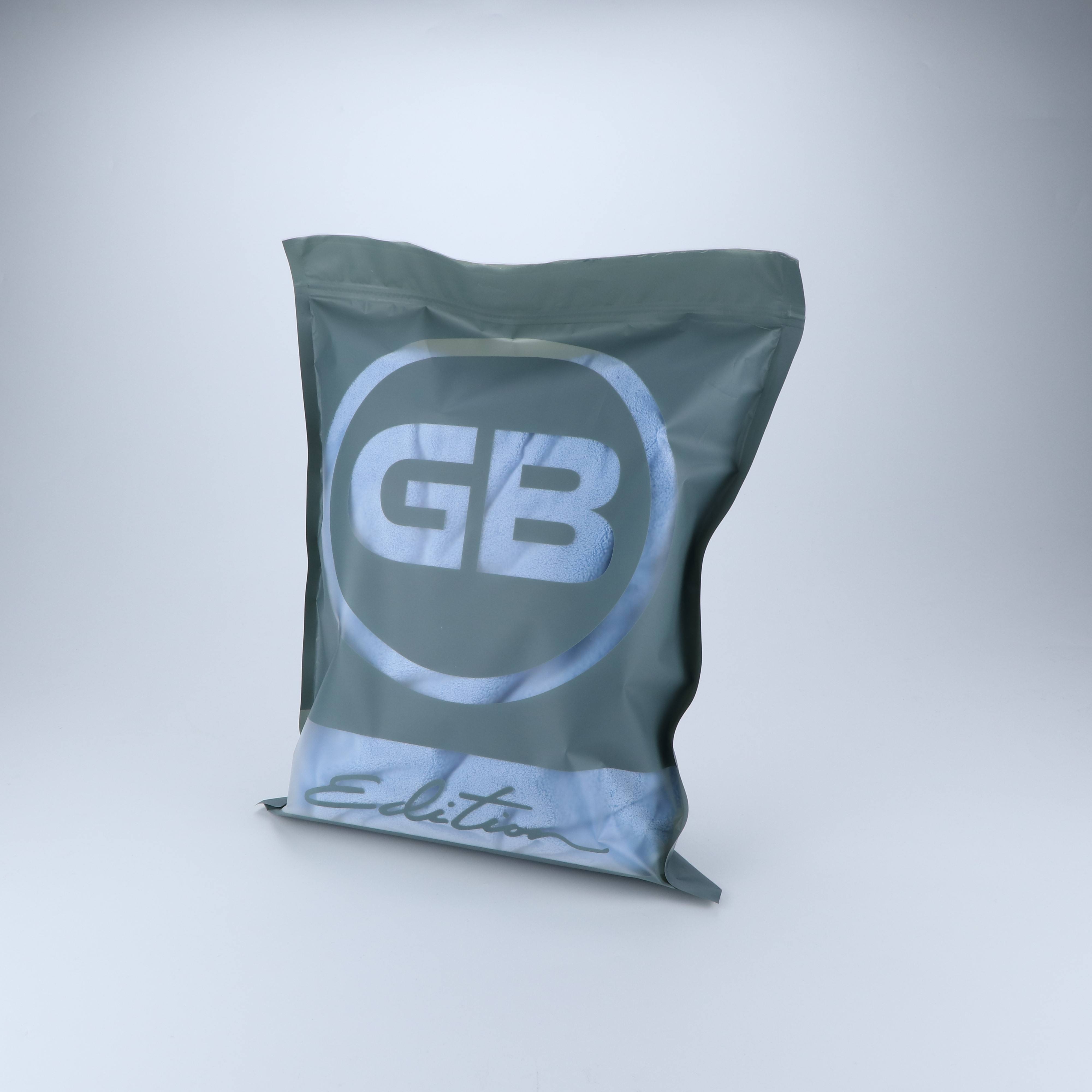 wholesale custom logo frosted plastic bag clothes zip lock self