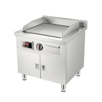 Plaque de cuisson à induction pour cuisine ouverte 12 kW, facile à nettoyer, pour la cuisson de hamburgers, de steaks et de riz frit
