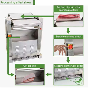 Máquina Peladora de Carne de Cerdo a <span class=keywords><strong>Precio</strong></span> de Fábrica, Removedor Automático de Piel de Cerdo, Separador de Piel de Carne de Acero Inoxidable para Pierna, Vientre y Grasa Dorsal de Cerdo - Product Image 2