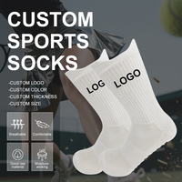 Chaussettes de sport de basketball longues personnalisées pour hommes, avec logo OEM/ODM, faible MOQ, vente chaude