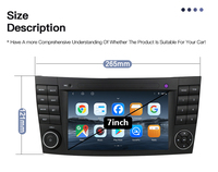 Autoradio Android 7 pouces pour Mercedes Benz Classe E W211 (2002-2008) - GPS, écran tactile, WiFi intégré, audio haute résolution