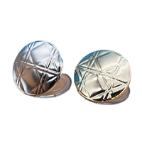 Boîte en plastique recyclable plaquée or et argent 9g, finition haute brillance, sous-emballage cosmétique vide pour rouge à lèvres, parfum, crème pour les yeux