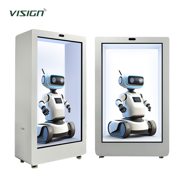 VISIGN Smart Interactive 3D Holographic Touch Screen Display Cabinet 4K Transparent LCD Holobox for Retail Store Education