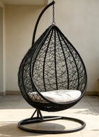Chaise suspendue d'intérieur/extérieur pour adultes, style œuf, pour la détente en extérieur, mobilier de patio et de jardin