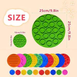 Nuovi dischi sensoriali di gioco di abbinamento cerchi stimolazione tattile tappetino sensoriale per calmare il gioco sensoriale - Product Image 5