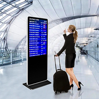 Kiosco de Señalización Digital con Pantalla Táctil LCD LED de 43, 65 y 55 Pulgadas para Interiores, con Resolución 4K y Software CMS