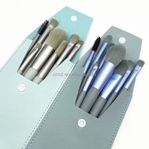 Set di 8 Mini Pennelli da Trucco Portatili con Manico in Plastica <span class=keywords><strong>e</strong></span> Astuccio, Personalizzabili OEM per Ingrosso - Product Image 3