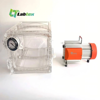 Pompe à vide à diaphragme LABTEX 1,2 m³/h 1400 tr/min pour la manipulation de gaz ou vapeurs corrosifs avec moteur à condensateur à double valeur