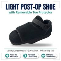 Chaussure post-opératoire certifiée CE avec coussin rigide en EVA et semelle extérieure antidérapante en TPR pour les soins post-opératoires du pied et de l'orteil, et la récupération des blessures de l'avant-pied