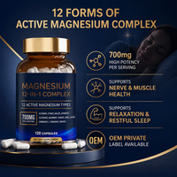 Suplemen Kapsul Magnesium Glycine 2 in 1 Kompleks, Tersedia, Mendukung Relaksasi Otot & Tidur Nyenyak, Suplemen Herbal