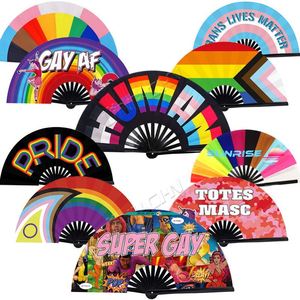 Hot Sale Durable <b>Large</b> Traditional Cartoon Bamboo Hand <b>Fan</b> Folding Painted Clack Loud for Business Gift - Product Image 1